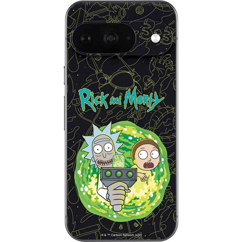 Adult Swim Rick and Morty Portal Travel Google Pixel 9 Skin